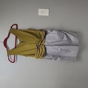 Rachel Roy Olive and Silver Cocktail Dress